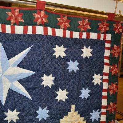 Hand Pieced & Stitched Christmas Wall Hanging 61x51
