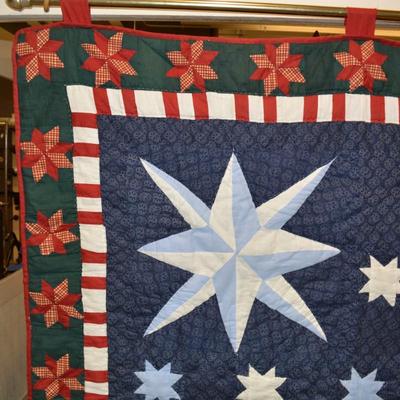 Hand Pieced & Stitched Christmas Wall Hanging 61x51