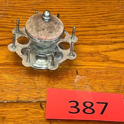 Antique Spool rack & pin cushion