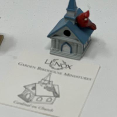 Lenox garden birdhouse miniatures