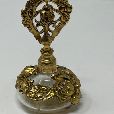 Vintage 24 gold plated collectible perfume bottle