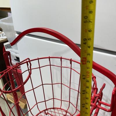 Red storage shelf