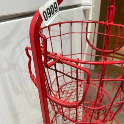 Red storage shelf