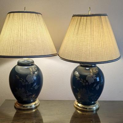 Cloisonne Style Table Lamps