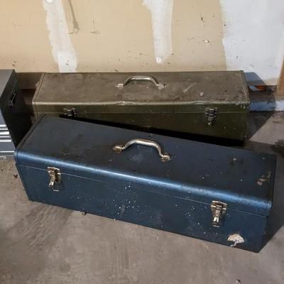 Oversized Metal Toolboxes and Contents
