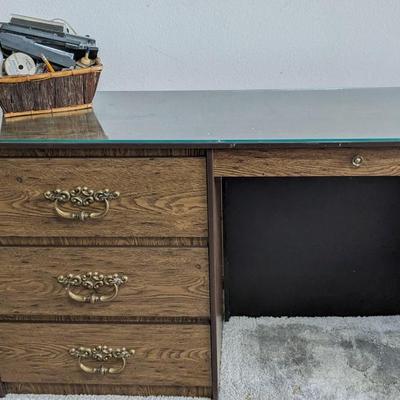 Vintage Desk and Rolling Office Chair