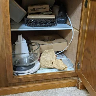 Contents of East Kitchen Cabinets 