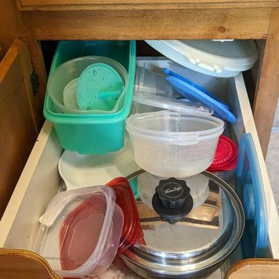 Contents of East Kitchen Cabinets 