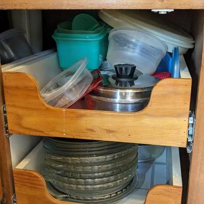 Contents of East Kitchen Cabinets 