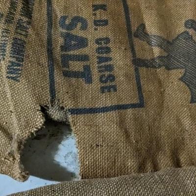 Morton Salt Burlap Sacks
