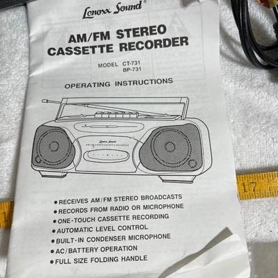 Lenox cassettes player with radio