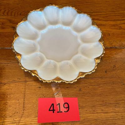 Fire King Milk Glass Egg Tray