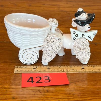 Pink Spaghetti 50s Poodle Planter