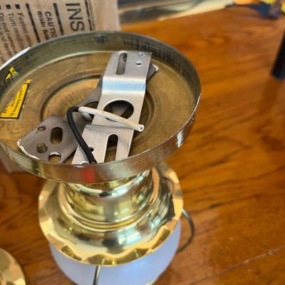 2 Brass light fixtures NIB