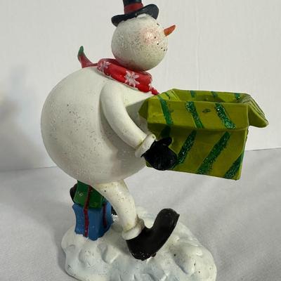 Tea Light Bobbling Head Snowman Christmas Decor