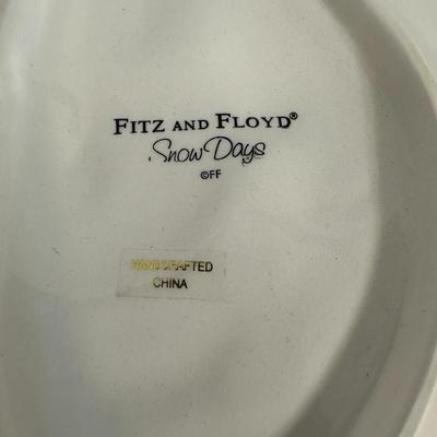 Fitz & Floyd Snow Days Canape Service Plate