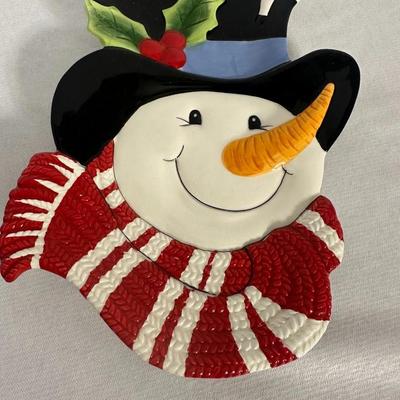 Fitz & Floyd Snow Days Canape Service Plate