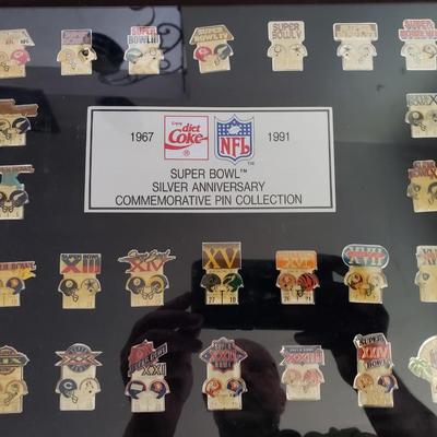 1967 to 1991 Super Bowl pin display
