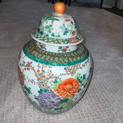 125 Vintage Chinese Rose Famille Ginger Jar