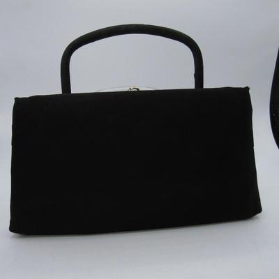 Vintage After After Five Brand Black Clasping Womens Purse Clutch Bag
