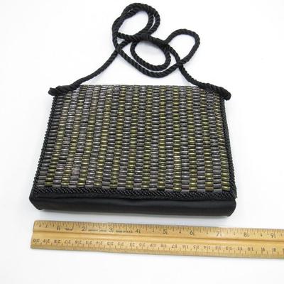 Small Beaded Modern Vintage Style Satchel Bag