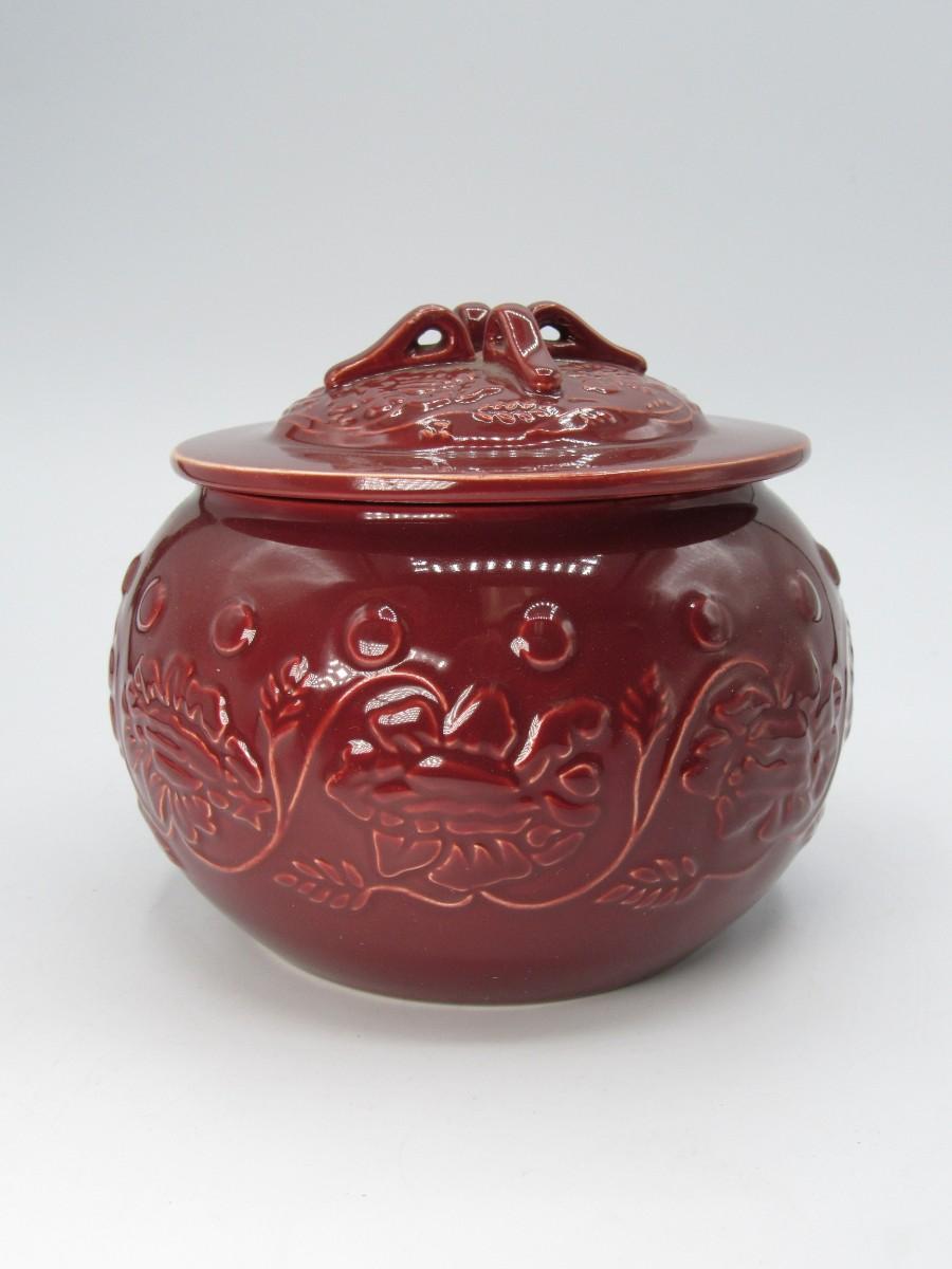 Retro Ceramic Glaze Round Potpourri Powder Trinket Dish Bowl