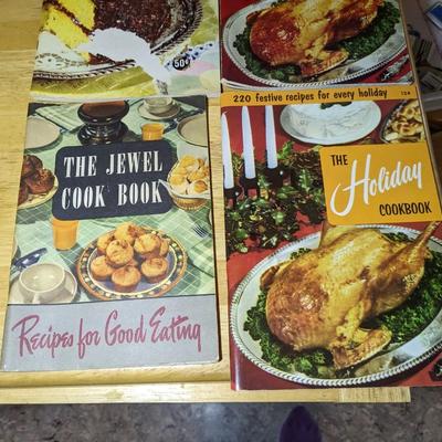 Lot of 6 Vintage Cookbooks, Jewel
