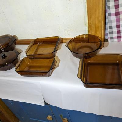 Sweet Set of Vintage Anchor Hocking Glass Cookware