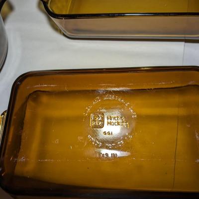 Sweet Set of Vintage Anchor Hocking Glass Cookware