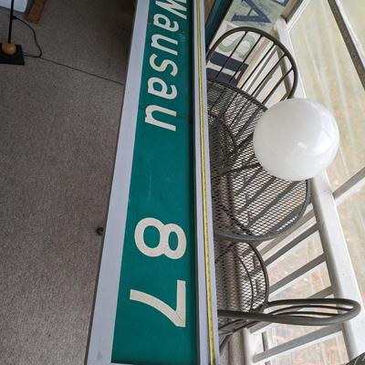 "Wausau 87" Miles Road Sign