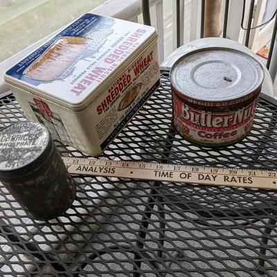 Set of 3 Vintage Tins, Butternut