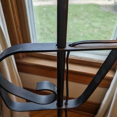 Vintage Wrought Iron Adjustable Floor Lamp
