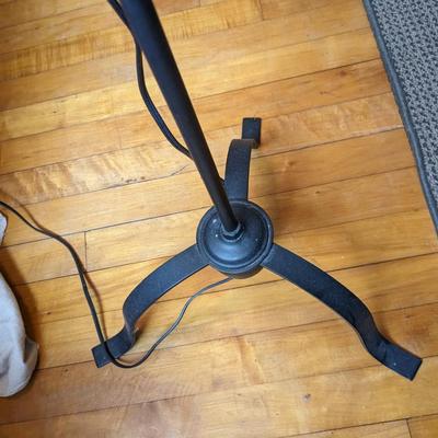 Vintage Wrought Iron Adjustable Floor Lamp