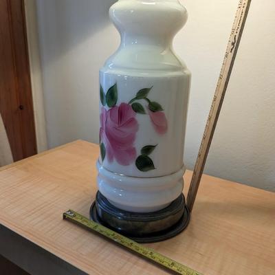 Vintage Pink Floral Lamp