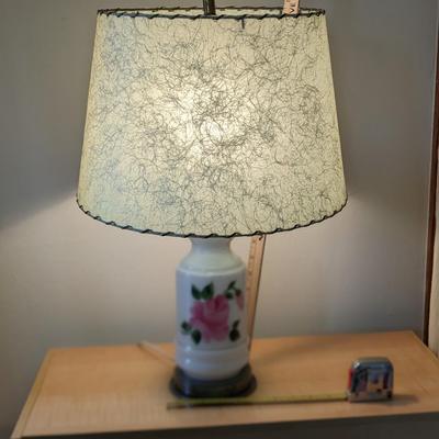 Vintage Pink Floral Lamp
