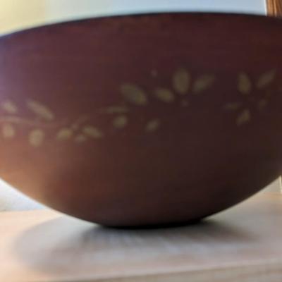 Vintage Billiard Balls with Rosemaling Wood Bowl