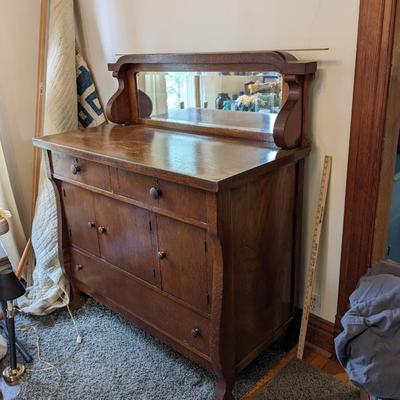 Antique Oak Sideboard Buffet