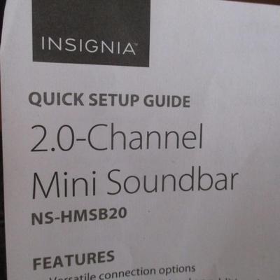 Insignia Mini Soundbar MS-HMSB20