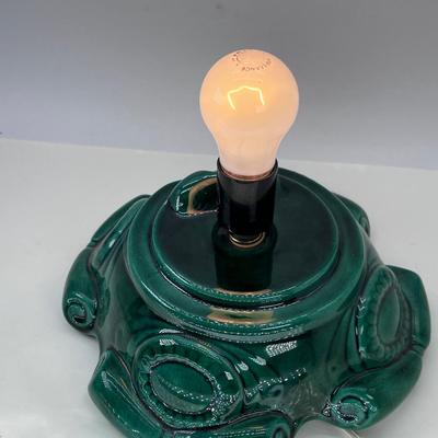 Holland Mold dark green Ceramic Christmas Mini Tree Lights â€œ16 Vintage working
