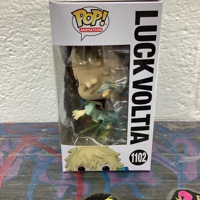 Funko pops, black clover, 1102 luck Voltia