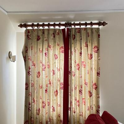 Floral Queen Duvet Set w/ Eight Drapes (UB3-KW)