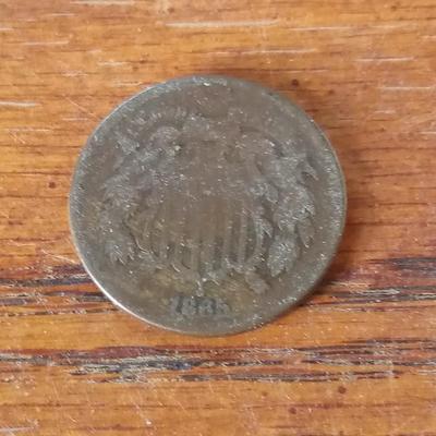 LOT 30 1865 TWO CENT COIN