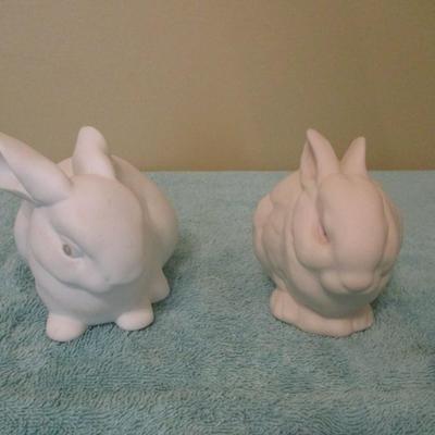 Department 56 & Cybis Porcelain Rabbit Figurines