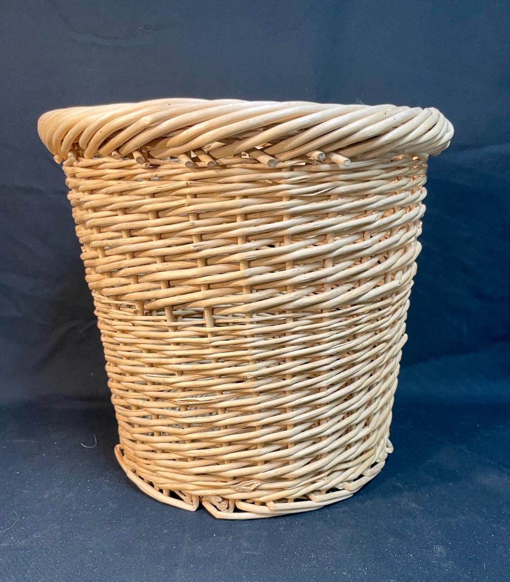 Wicker Wastebasket