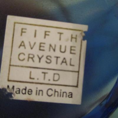 Iridescent Bird & Fifth Avenue Crystal Blown Glass Bird Paperweight