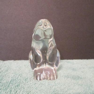 France Baccarat Sitting Bunny Rabbit Figurine Paperweight Crystal Glass