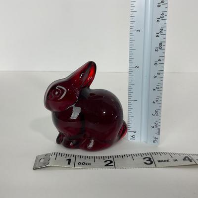 -34- HEISEY | By Dalzell Marked Ruby Red Baby Rabbit