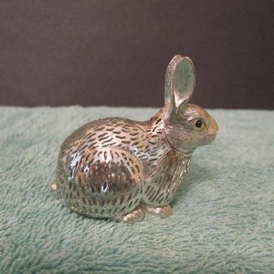 Christofle Figurine Lumiere Silverplate Crouching Rabbit Bunny Zodiac France