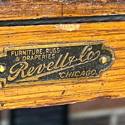 Antique oak library table