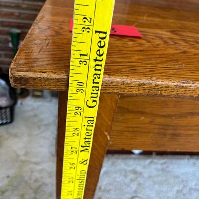 Antique oak library table